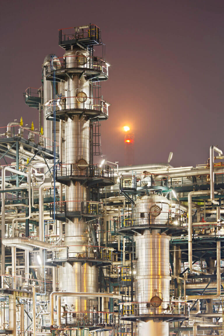 Refinery Detail At Night